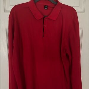 SHEIN Men's Vibrant Red Button Down Shirt